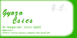 gyozo csics business card