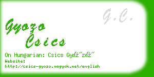 gyozo csics business card